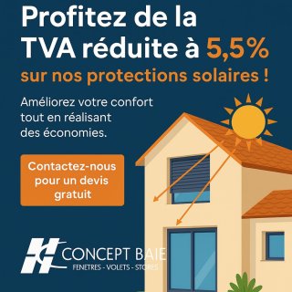 Illustration baisse TVA protection solaire